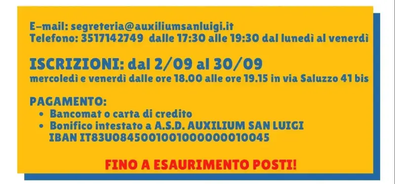 Aperte le iscrizioni AS 26/27